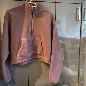 Aritzia TNA polar fleece 1/2 zip sweater
